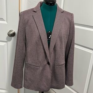Ann Taylor Suit Blazer Houndstooth 10